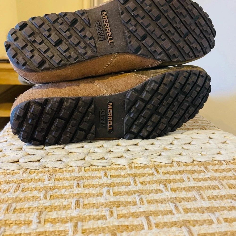 Women’s Merrell Haven Otter Brown Leather Waterproof Mid Calf Boots Size 9 - Picture 8 of 12